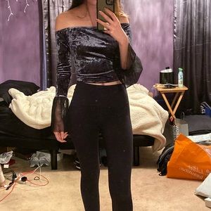 F21 | Crushed Velvet Crop Top